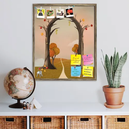 Image of ArtzFolio Autumnal Landscape Antique Golden Frame
