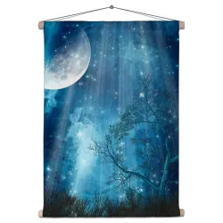 ArtzFolio Fantasy Moon Forest Canvas Tapestry