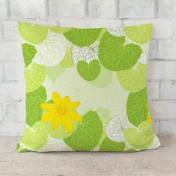 ArtzFolio Green Leaves D1 Decorative Cushion Cover 12″ × 12