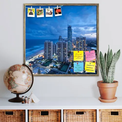 Image of ArtzFolio Modern City At Dusk Frame 12.4 x 12 inch