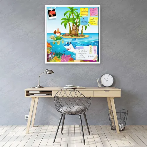 Image of ArtzFolio Ocean Theme Bulletin Board Combo – 20x21.1 inch