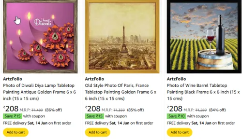 Image of ArtzFolio Painting Frame Minimum 80% Discount