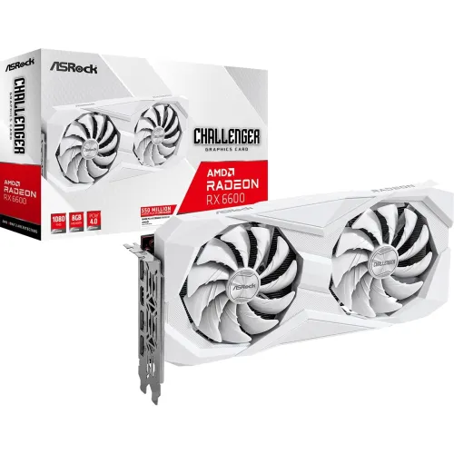 Image of ASRock AMD Radeon Rx 6600 Challenger White 8Gb Gddr6 Graphics Card