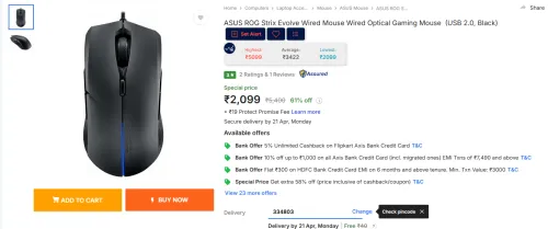 Image of ASUS ROG Strix Evolve Wired Mouse Wired