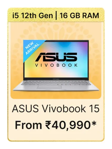 Image of ASUS Vivobook 15 on Flipkart Big billion days