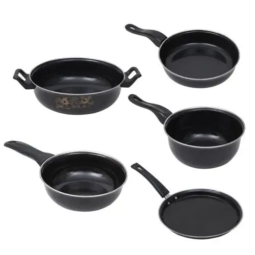 Image of ATEVON Enamel 5-Piece Cookware