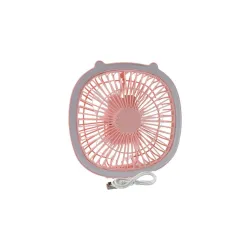 ATEVON Mini USB Desk Fan with LED Light – Portable