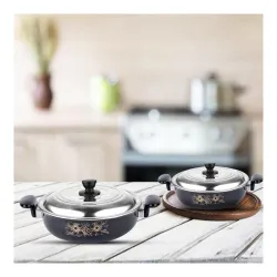 ATEVON Non-Stick Kadai Gift Set, 2-Combo
