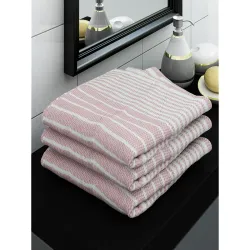 Athom Living Ecosaviour Premium Cotton Bath Towel Amor Pink (Pack of 3)
