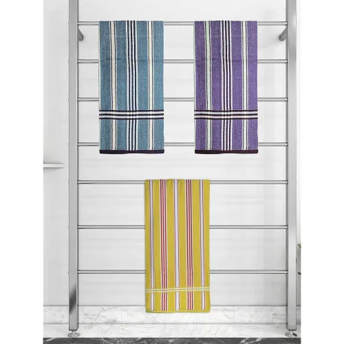Image of Athom Trendz Ecosaviour Striped Bath Towel