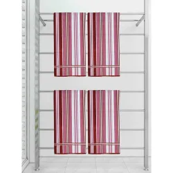 Athom Trendz Striped Cotton Bath Towel Pack of 4
