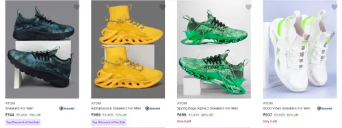 Image of Atom Men’s Shoes at minimum 60% Discount