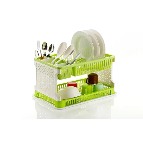 Image of Attro Lenova Plastic Utensil Basket with Drain Tray
