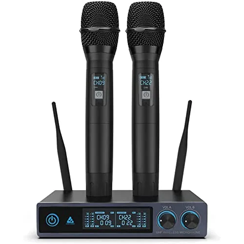 Image of Audio Array AM-W14 UHF Dual Wireless Premium Metal Microphone Range up to 200ft/60m