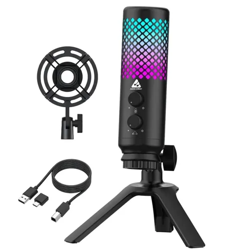 Image of Audio Array AM-C30 Metal RGB Professional USB Microphone