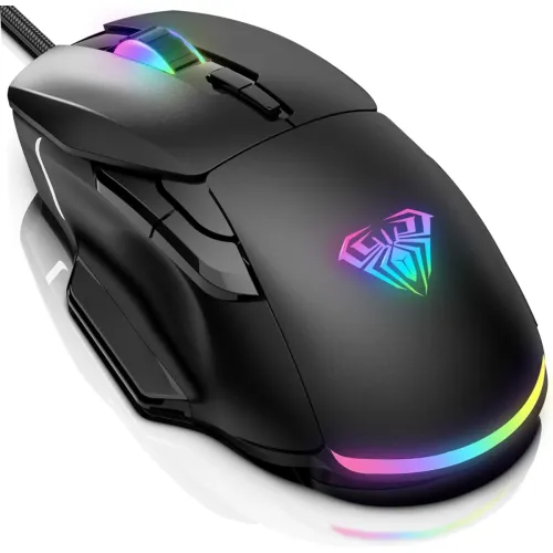 Image of AULA Gaming Mouse, 12800 DPI RGB Wired Gaming Mouse