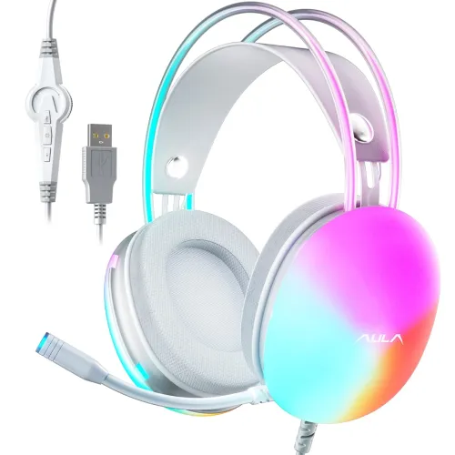 Image of AULA S505 USB Wired Gaming Headset with Mic for PC 