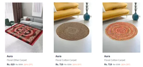 Image of Aura Carpets at minimum 80% Discount