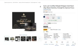 Auric Lab Certified Shilajeet Gold Resin 20g