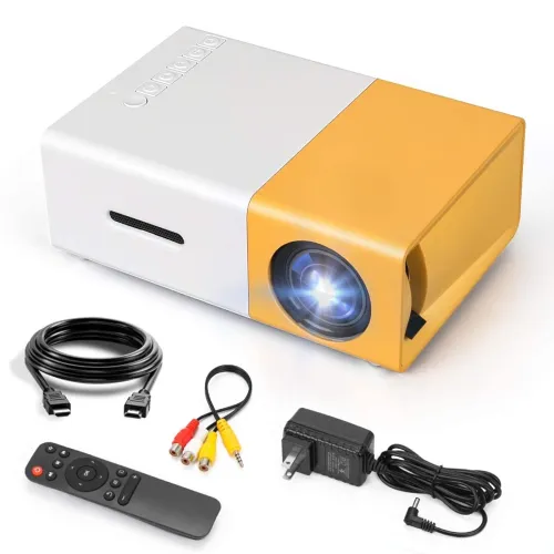Image of AUSHA 1080P LED Projector (400 Lumens, 24-60