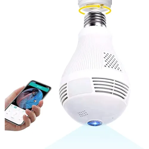 Image of AUSHA® 1080P Light Bulb Camera, 360 Degrees