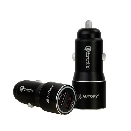 Image of Autofy 36W Rapid Car Mobile Charger Quick Charge Dual Port USB Fast Car Charger Compatible with All Smartphones Tablets