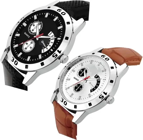 Image of Avio Lather buy 1 get 1 FREE Analog Watch - For Men