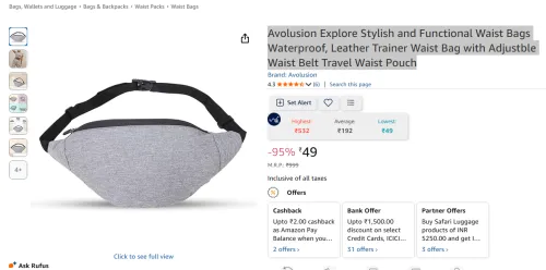 Image of Avolusion Explore Stylish and Functional Waist Bags