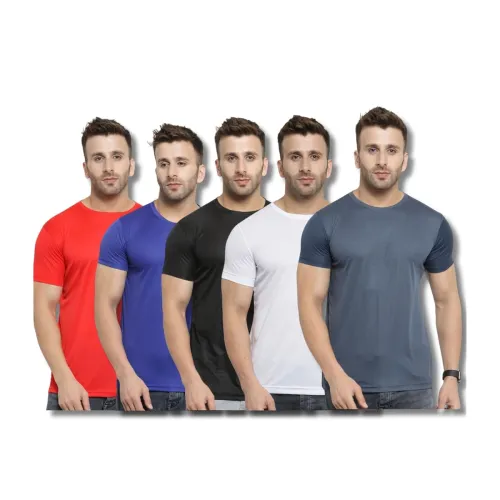 Image of AWG ALL WEATHER GEAR (Pack of 5, Dry Fit T Shirts for Men