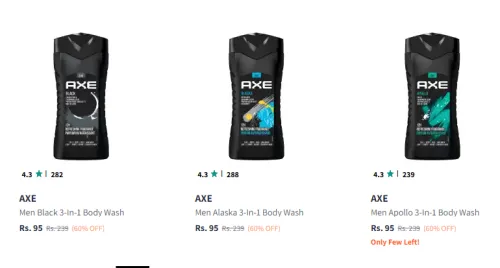 Image of AXE Body Wash Long-Lasting Fragrance Flat 60% Discount