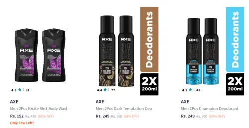 Image of Axe Bodyspray Flat 68% Discount
