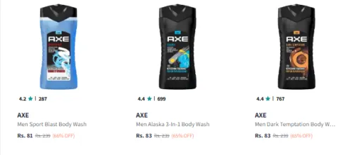 Image of Axe Bodywash & Perfume Minimum 60% Discount