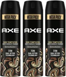 AXE Dark Temptation Deodorant Spray - For Men  (645 ml, Pack of 3)