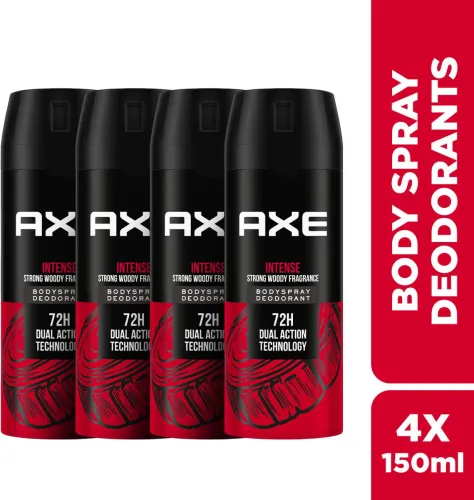 Image of AXE Intense Body Spray - For Men (150 ml, Pack of 4)