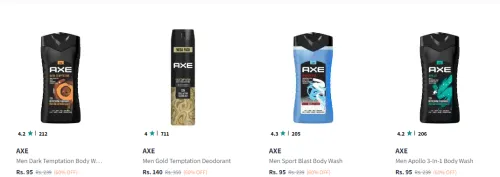 Image of AXE Men Temptation Body Wash & Deodorant starting at ₹95 @
