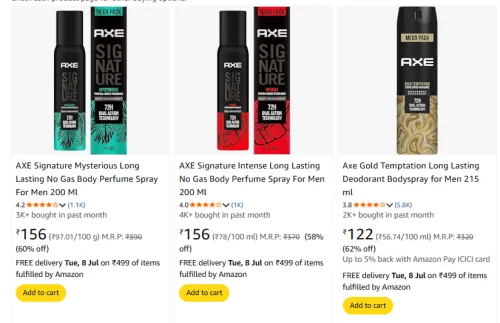 Image of Axe Perfume & Bodyspray Minimum 55% Discount