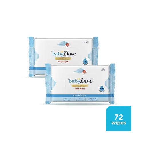 Image of Baby Dove Rich Moisture Baby Wipes, 72 wipes PO2