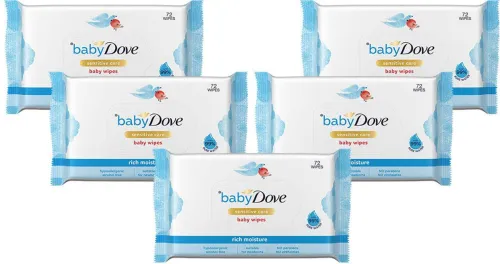 Image of Baby Dove Rich Moisture Wipes - 72 Wipes * Pack of 5