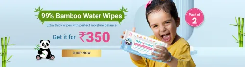 Image of BabyChakra Offer: Get Bampoo Water wipes PO2 at just ₹350