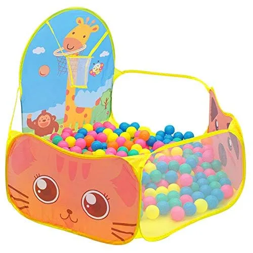 Image of BabyGo Giraffe Ball Pool Tent (with 30 Balls)