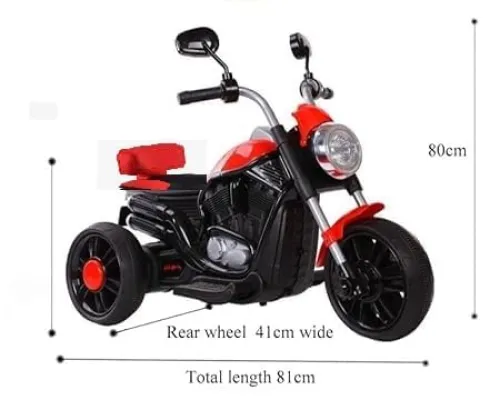 Image of BabyGo Kids Electric Ride-On Motorcycle Bike –Kids Scooter Bike with Training Wheels