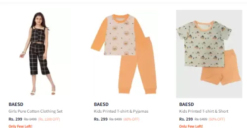 Image of BAESD Girls Clothing Set at minimum 80% Discount