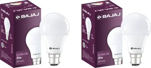 Image of BAJAJ 12 W Basic Round B22 LED Bulb (White, Pack of 2)