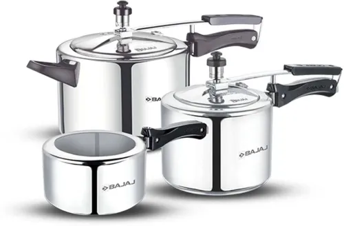 Image of BAJAJ 2 L, 3 L, 5 L Inner Lid Pressure Cooker (Aluminium)