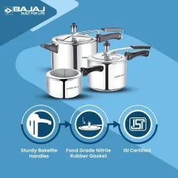 BAJAJ 2 L, 3 L, 5 L Inner Lid Pressure Cooker