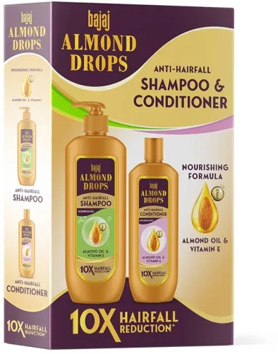 Image of BAJAJ Almond Drops Anti Hairfall Shampoo and Conditioner Combo Kit (515 ml)