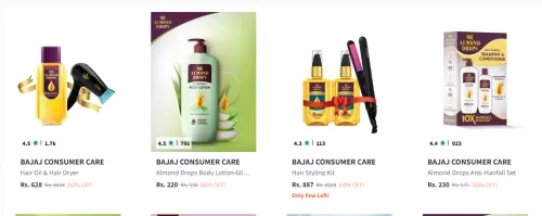 Image of Bajaj Beauty Product Minimum 60% Discount