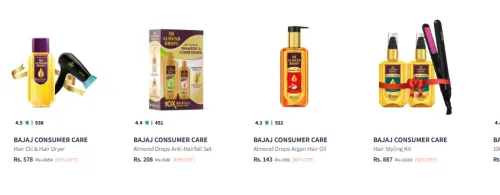 Image of Bajaj Beauty Products Minimum 50% Discount