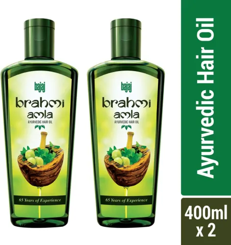 Image of BAJAJ Brahmi Amla Pack of 2 Hair Oil (800 ml)