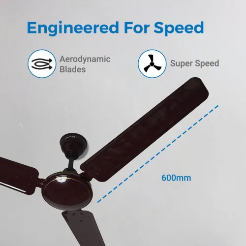 Image of BAJAJ Crest Turbo 1200mm Brown CF 1200 mm 3 Blade Ceiling Fan  (Ultra High Speed | Dark Brown | Pack of 1)